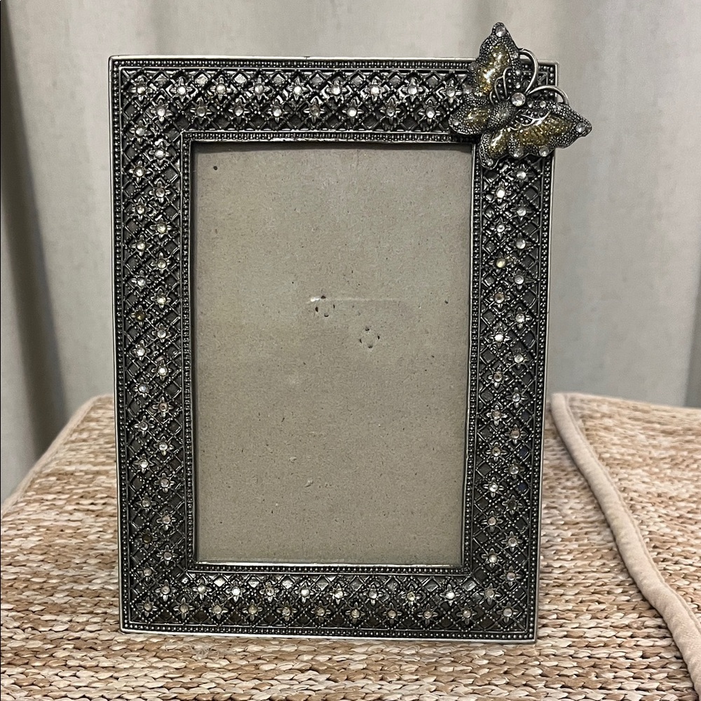 VTG OSK Butterfly Photo Frame 5.75”W 7.20”H